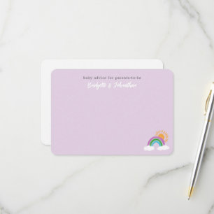 Cartons Réponse Dusty Purple Joli Rainbow Sunshine Conseil bébé