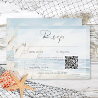 Eau de mer moderne Mariage plage Code QR