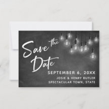 Edison Lights et Chalkboard Moderne Enregistrer la