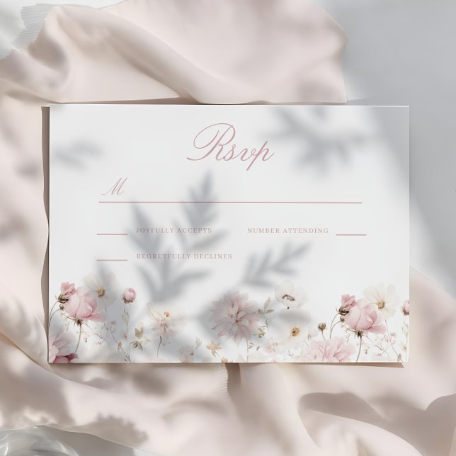 Cartons Réponse Élégance divine : Jardin bleu Mariage floral (Créateur téléchargé)