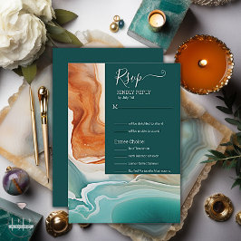 Cartons Réponse Élégant Agate Abstrait moderne Jade Terracotta