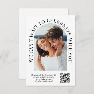 Cartons Réponse Elégant Arc Photo QR Code Mariage