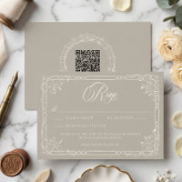 Élégant Baroque Vintage Neutre Mariage Ivoire Tan