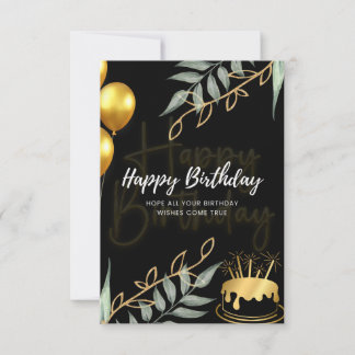 Cartons Réponse Elegant Black Congratulations cards