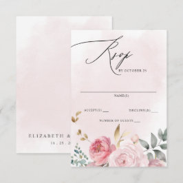 Cartons Réponse Elégant Boho été printemps Blush Floral Mariage