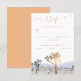 Cartons Réponse Elégant Boho Orange Custom Joshua Tree Mariage