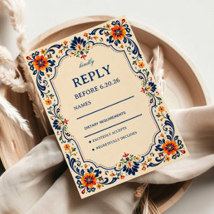 Cartons Réponse Élégant Botanique Mexicaine Folklorique