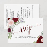Elegant Burgundy Floral Calligraphy