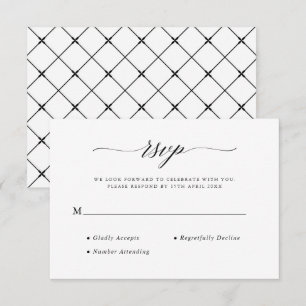 Cartons Réponse Élégant Chic Script Calligraphie Mariage élégant