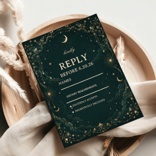 Cartons Réponse Élégant Cosmique Vintage Céleste