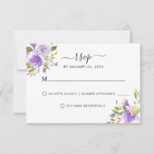 Élégant Dusty Purple Plum Verdure Floral Mariage