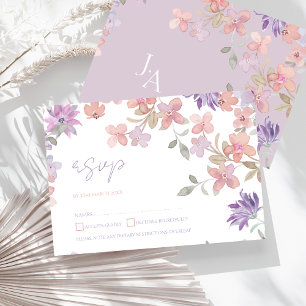 Cartons Réponse Élégant Lavender rose Whimsical Fleur sauvage Mari