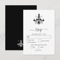 Élégant lustre noir blanc Mariage