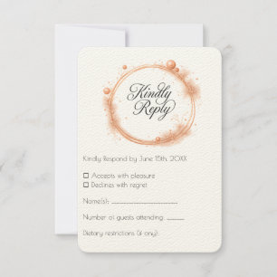 Cartons Réponse Élégant Mariage de pointes d'éclaboussure de scrip