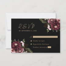 Élégant Mariage floral de Bourgogne noire
