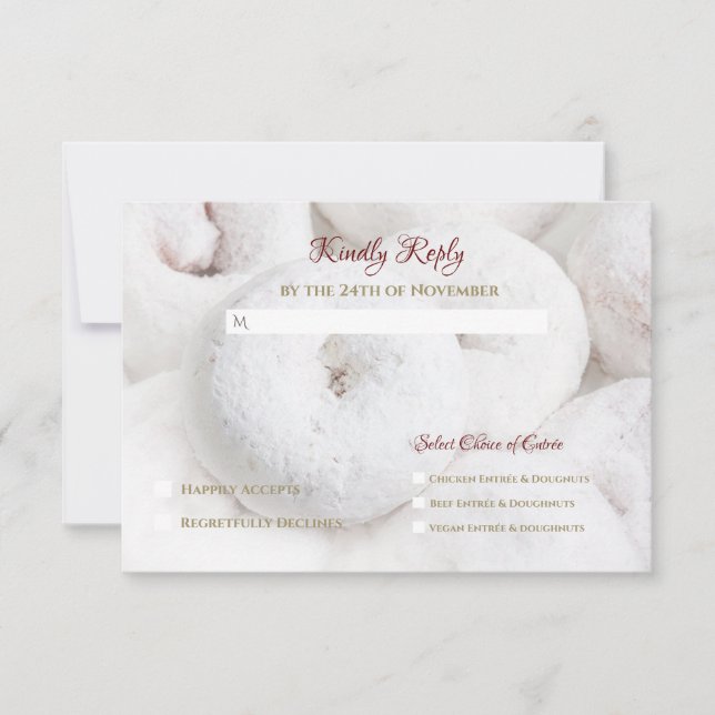 Cartons Réponse Elégant Mariage moderne Ethereal White Doughnut (Devant)