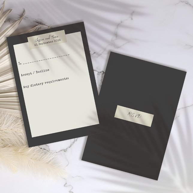 Cartons Réponse Élégant Mariage rustique (Créateur téléchargé)