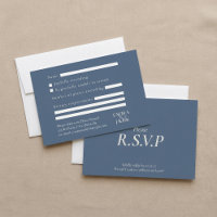 Elégant mariage serif bleu