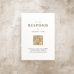 Cartons Réponse Elégant Moderne Classy Luxury QR code Mariage