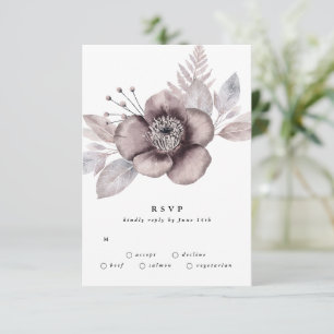 Cartons Réponse Elégant romantique Aquarelle Mariage floral