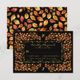 Cartons Réponse Élégant Rustique Terracotta Automne Feuilles Maria