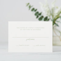 Élégant Sage Green Script Monogramme Mariage