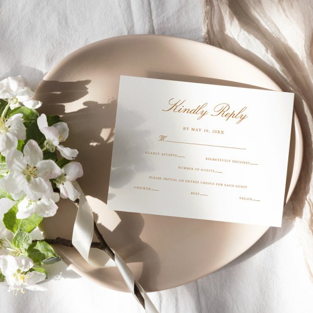 Cartons Réponse Élégant Script Modern Kindly Répondre Mariage (Créateur téléchargé)