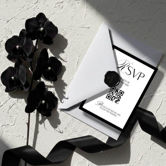 Cartons Réponse Élégant Vieil Argent Noir et Blanc (Créateur téléchargé)