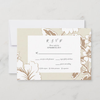Cartons Réponse Élégant Vintage Floral Mariage choix de nourriture