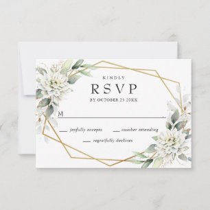 Cartons Réponse Elégante aquarelle Dusty Blue Foliage Mariage