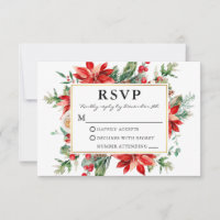 Elégante aquarelle Poinsettia Mariage floral