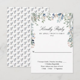 Cartons Réponse Élégante verdure Fleur sauvage Mariage