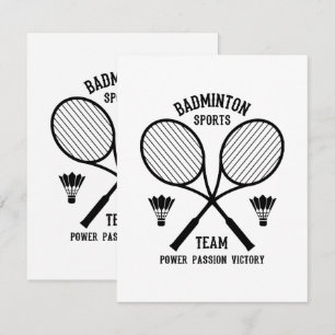Cartons Réponse Équipe de badminton