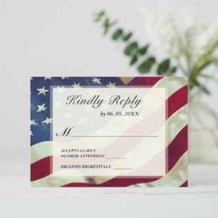 Cartons Réponse États-Unis Drapeau étoiles rayures Mariage patriot