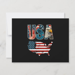 Cartons Réponse Etats-Unis Patriotique 4 juillet Amérique Drapeau 
