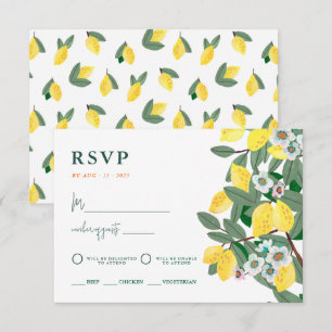 Cartons Réponse Été Citron Italie Coucher de soleil Mariage