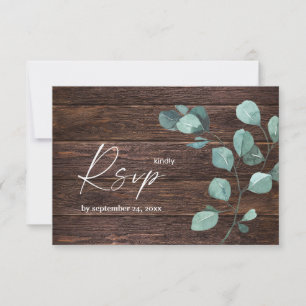 Cartons Réponse Eucalyptus & Bois Verdure avec Repas