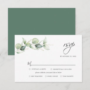 Cartons Réponse Eucalyptus Verdure Feuillage Minimaliste Mariage