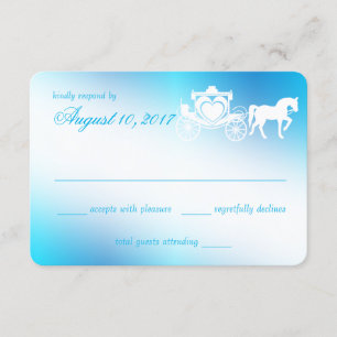 Cartons Réponse Fairy Tale Carriage Peacock Blue Response