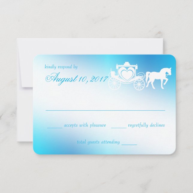 Cartons Réponse Fairy Tale Carriage Peacock Blue Response (Devant)