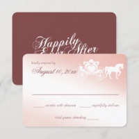 Fairy Tale Carriage Pink Response Card