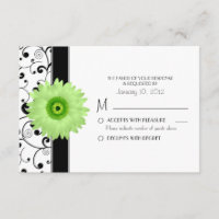 Faisée Gerbera verte avec design de défilement noi