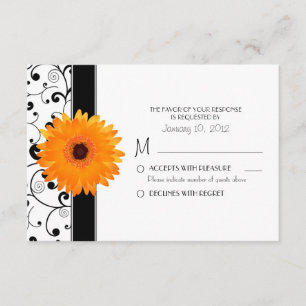 Cartons Réponse Faiseuse de Gerbera orange avec design de défileme