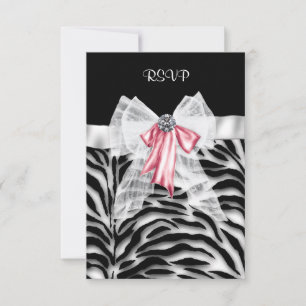 Cartons Réponse Fête d'anniversaire noire rose du bonbon 16 à