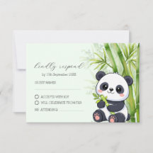 Fête de bébé bambou ours panda