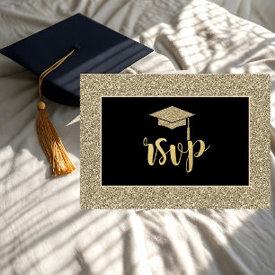 Cartons Réponse Fête de remise des diplômes avec toque de graduati