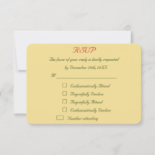 Cartons Réponse Fêtes de Noël personnalisées amusantes Mariage de