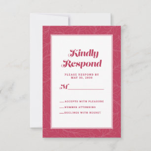 Cartons Réponse Feuille artistique rouge magenta   Moderne Abstrai
