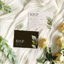 Feuille d'hiver Floral Mariage d'aquarelle