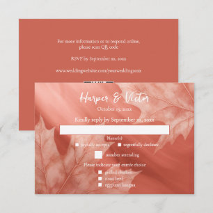 Cartons Réponse feuilles d'érable en terre cuite accent QR code